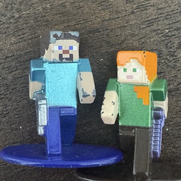 Minecraft Jada Nano Metal Miniature Figures Lot of 7 Die Cast 1.65” Collectible - Picture 13 of 15